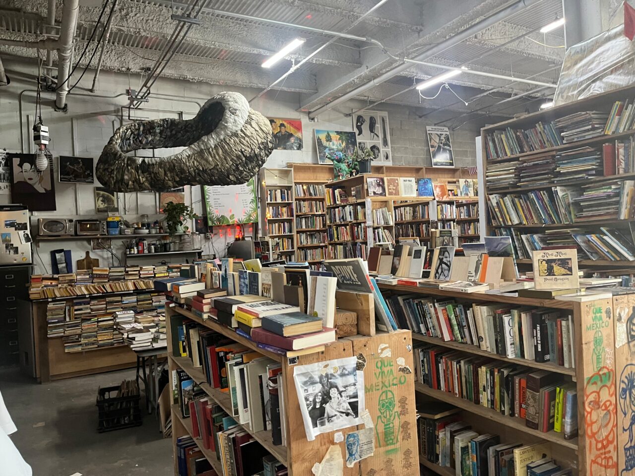 Book section at Big Reuse, Brooklyn